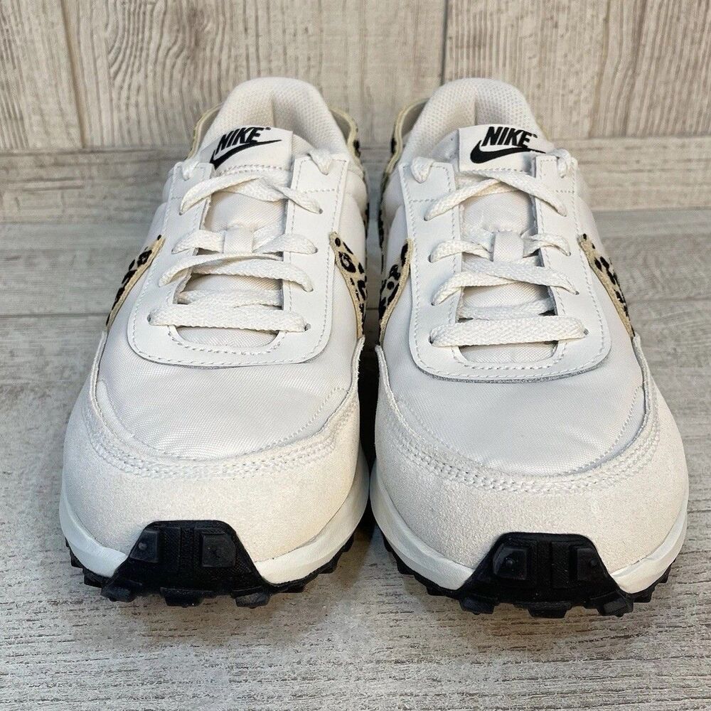 Nike Womens Sz 6 Waffle Debut HF1856-001 White Leopard Casual Shoes Sneakers New - Picture 6 of 8